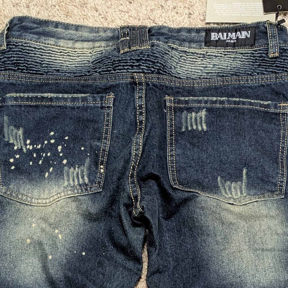 MEN'S JEARS WEAR distressed biker moto 34